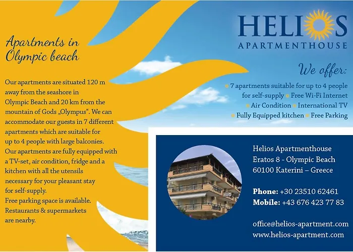 Helios Apartmenthouse Aparthotel Olympiakí Aktí